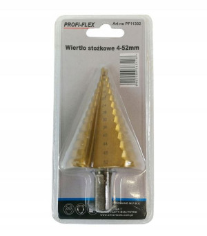 Wiertło Stopniowe Stożkowe Choinkowe Tytan 4-52mm