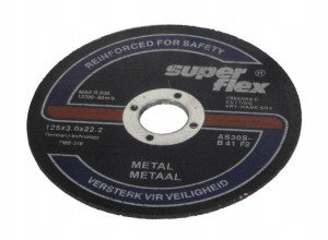 Tarcza do cięcia metalu 125mmx3.0x22.2mm Bass Pols