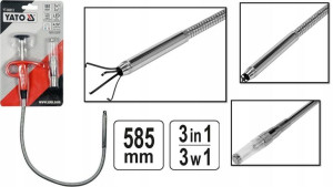 Chwytak Magnetyczny Giętki 3w1 + Pazurkowy + Led
