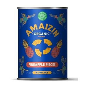 Ananas KAWAŁKI w soku własnym BIO 400g Amaizin