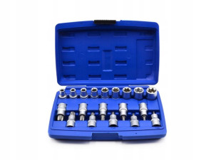 Zestaw nasadek i bitów torx 1/2" 19 szt.