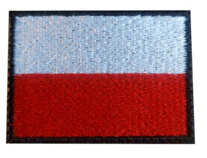 Naszywka flaga Polska Polski 5,5x3,8cm rzep HAFT