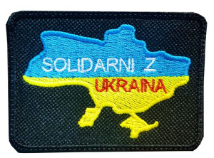 Naszywka flaga Ukraina kraj Solidarni rzep HAFT