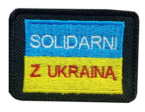 Naszywka flaga Solidarni z Ukrainą rzep HAFT