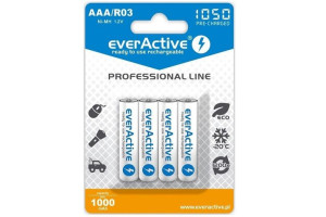 AKUMULATORKI everActive PROFFESIONAL WHITE R03 AAA 1000mAh ready to use 4SZ