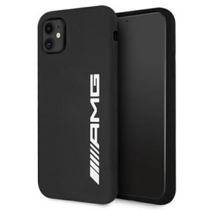 Amg Amhcn61sglbgn Iphone 11 6,1" Czarny/black Hardcase Silicone Big Logo
