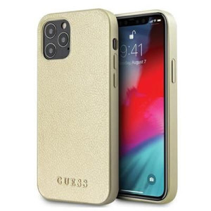 Guess Guhcp12miglgo Iphone 12/12 Pro 6,1" Złoty/gold Hardcase Iridescent