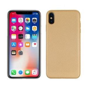 Etui Carbon Fiber Iphone Xs Max Złoty /glod