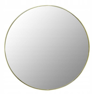 Okrągłe Lustro 70 Cm Złota Rama Gold Modne Mr20g