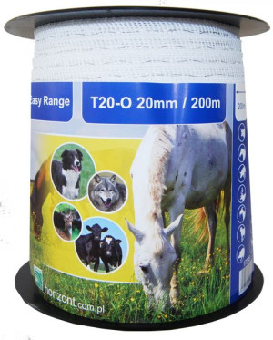 Taśma 20mm/200m pastuch elektryczny dla koni - POLSKA