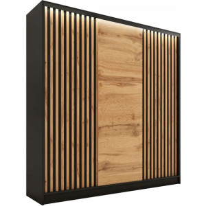 Szafa przesuwna z lamelami 180 cm LOFT wotan