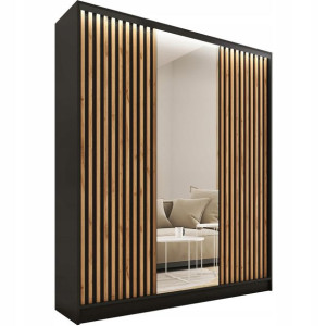 Szafa przesuwna z lustrem lamele 150cm LOFT wotan