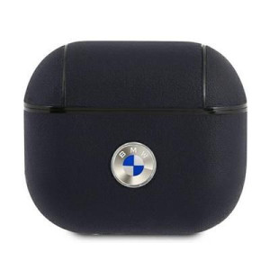 Bmw Bma3sslna Airpods 3 Cover Granatowy/navy Geniune Leather Silver Logo