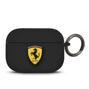 Ferrari Feacapsilglbk Airpods Pro Cover Czarny/black Silicone