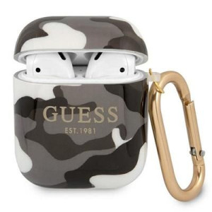 Guess Gua2ucamg Airpods Cover Czarny/black Camo Collection