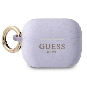 Guess Guapsggeu Airpods Pro Cover Purpurowy/purple Silicone Glitter