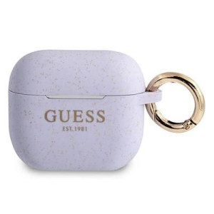Guess Gua3sggeu Airpods 3 Cover Purpurowy/purple Silicone Glitter