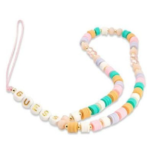 Guess Zawieszka Gustflwp Phone Strap Różowy/pink Heishi Beads