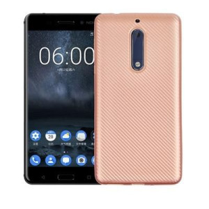 Etui Carbon Fiber Nokia 5 Różowo-złoty /rosegold