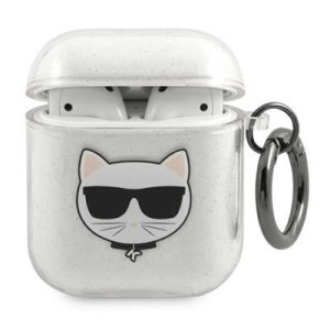 Karl Lagerfeld Kla2uchgs Airpods Cover Srebrny/silver Glitter Choupette