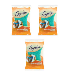 Syrena gąbka do kąpieli antycelulit MIX kolorów x3