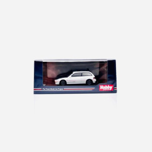 Honda Civic (EF9) SiR II Carbon Bonnet Customized White Hobby Japan 1:64