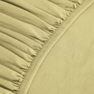 Żółte Prześcieradło Jersey Gumka 160x200 Wyprzedaż