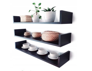 Półka płyta laminowana Nowy Wymiar 80 x 15 cm czarny