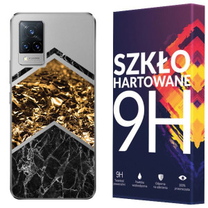 Etui Do Vivo V21 5g Kreatui Case Marmur + Szkło 9h