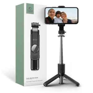 Kijek do selfie Tech-protect L02S Wireless Selfie Stick Tripod Black
