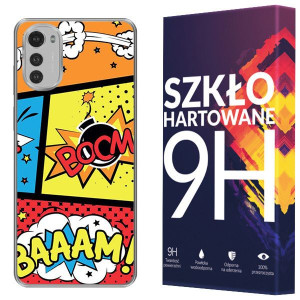 Etui Do Motorola Moto E32s Nadruk Artcase + Szkło