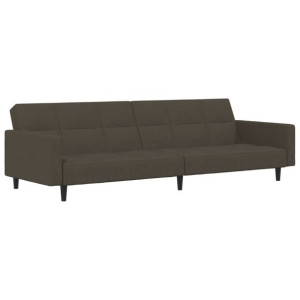 2-osobowa sofa rozkładana, ciemnoszara, obita mikrofibrą