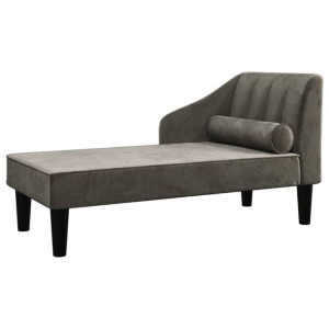 2-osobowa sofa, ciemnoszara, tapicerowana aksamitem