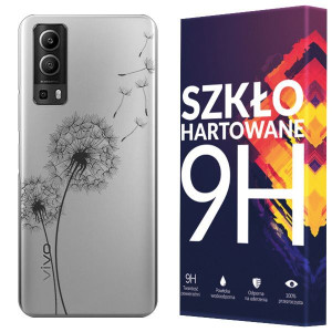 Etui Do Vivo Y72 5g Pokrowiec Koronka + Szkło 9h