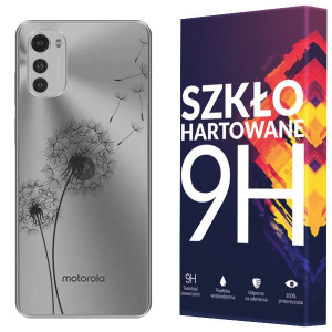 Etui Do Motorola Moto E32s Nadruk Koronka + Szkło