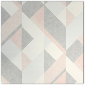 Tapety Tapeta Ścienna Szara Różowa Geometryczna 3d