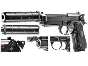 Replika pistolet ASG Beretta M92 A1 Tactical 6 mm czarny