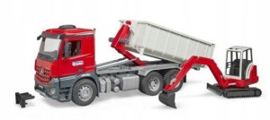 Bruder 03624 Mercedes Arocs Kontener + Koparka