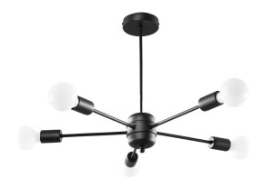 Żyrandol Lango 5 Czarny Sollux Lighting Model Sl.1022