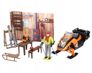Bruder 63102 Zimowy Domek Z Figurką I Skuterem