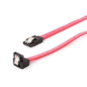 Kabel SATA DATA III (6GB/S) 10cm kątowa Gembird (czerwony)