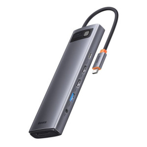 HUB Baseus Metal Gleam USB-C 12w1 HDMI / DP / USB Typ C / minijack 3.5mm /