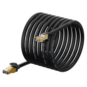 Kabel sieciowy Baseus Speed Seven RJ45 10Gbps 10m czarny