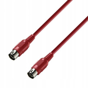 Adam Hall K3midi0075red - Kabel Midi 0,75 Metra
