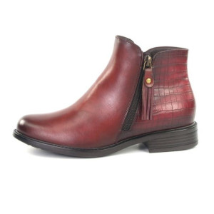 Botki damskie Urban Project 21558 bordo - Rozmiar: 38