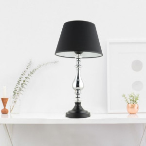 Lampka nocna biurowa glamour Czarna