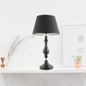 Lampka nocna biurowa glamour Czarna