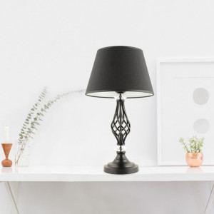 Lampka nocna biurowa glamour Czarna