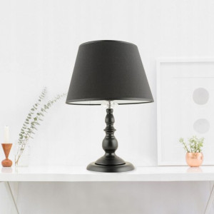 Lampka nocna biurowa glamour Czarna