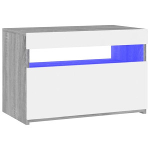 Szafka pod TV z oświetleniem LED, szary dąb sonoma, 60x35x40 cm